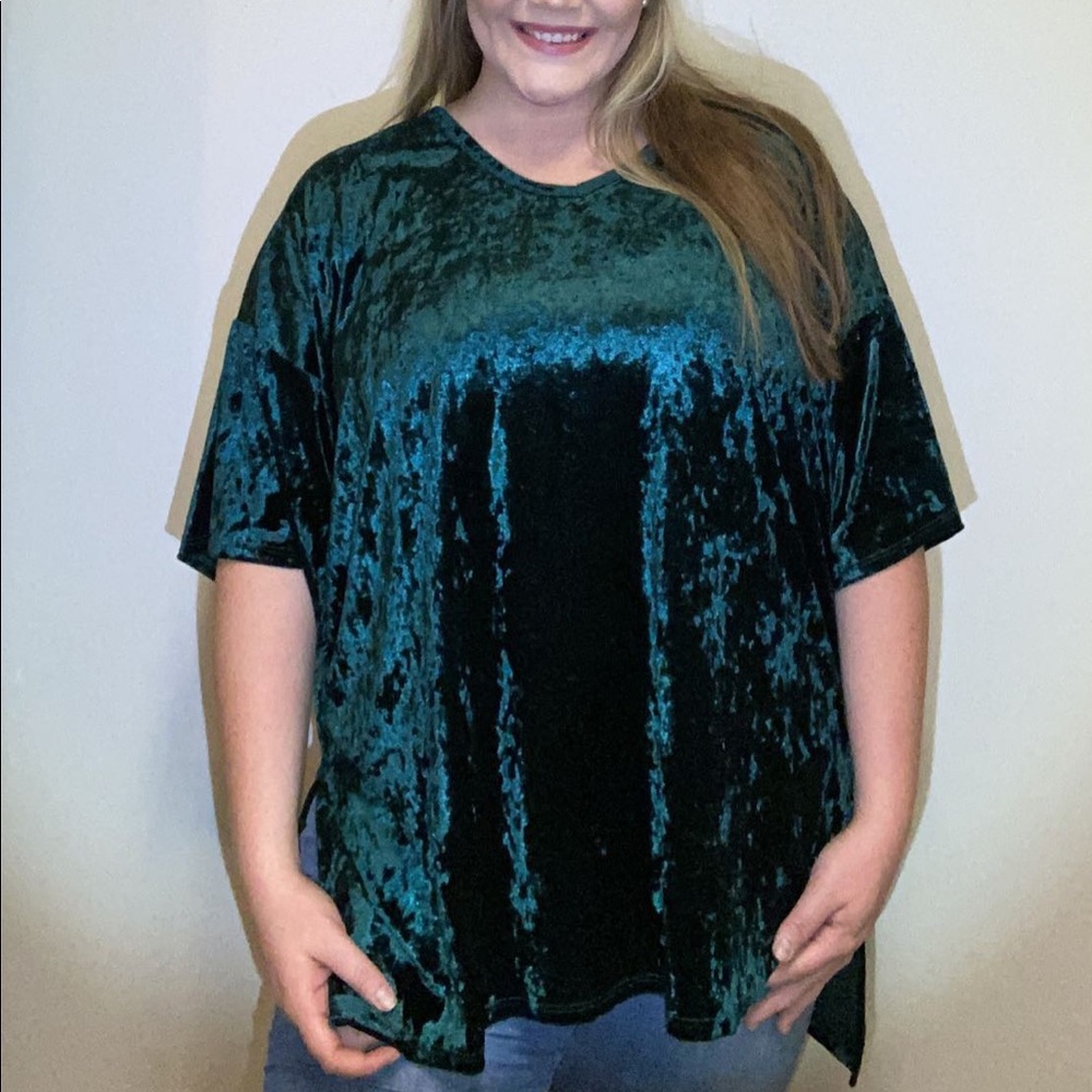 Velvet Green Blouse